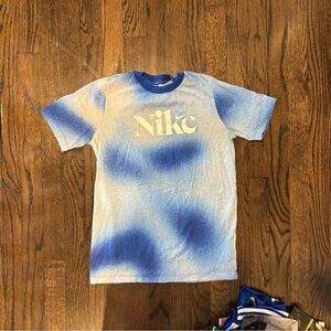 Nike Blue and White Kids T-Shirt